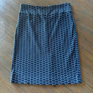 Margaret M size M navy blue & white skirt